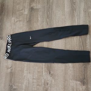 Womens Nike Pro Dri-Fit black athletic leggings SMALL